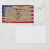 Burlap Amerikaanse vlag Visitekaartje (Voorkant / Achterkant)
