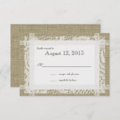 Burlap and Lace Rustic Country Réponse (Devant / Derrière)