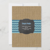 Burlap Avions Twin Boys bébé sprinkl invitation (Dos)