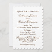 Burlap Barnwood Dentelle Et Daisy Invitation (Dos)
