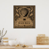  Burlap Beach House Poster (Keuken)