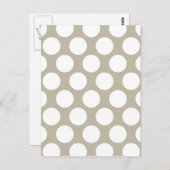 Burlap Beige Polkadot Briefkaart (Voorkant / Achterkant)