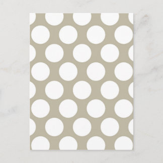 Burlap Beige Polkadot Briefkaart