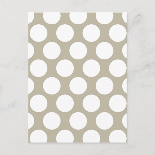 Burlap Beige Polkadot Briefkaart (Voorkant)