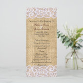 burlap blanc dentelle pays programme de mariage ru (Debout devant)