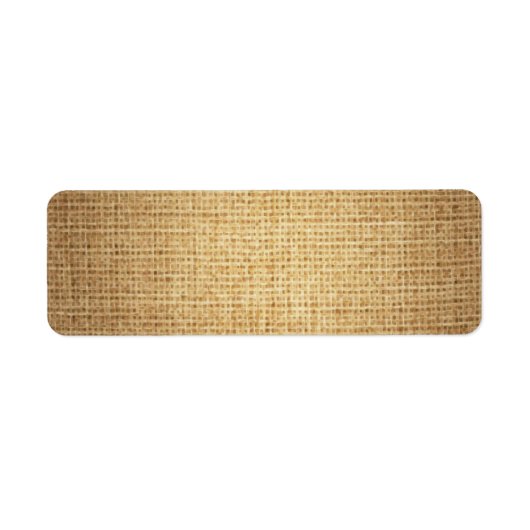 Burlap Blank getextureerde achtergrond Etiket (Voorkant)
