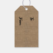 Burlap Cadeaulabel (Achterkant)