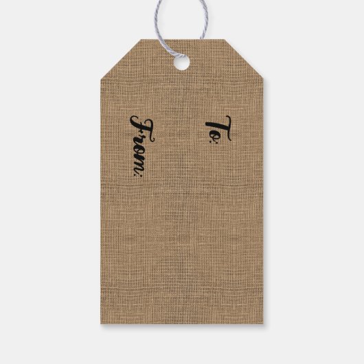 Burlap Cadeaulabel (Achterkant)