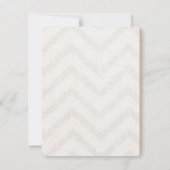 Burlap Carte RSVP de mariage Chevron (Dos)