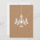 Burlap Chandelier Thanksgiving Kaart (Achterkant)