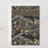 Burlap + Chasse Camo Invitations de douche nuptial (Dos)