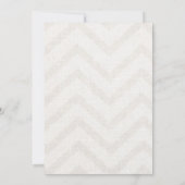 Burlap Chevron Faire-part de mariage (Dos)