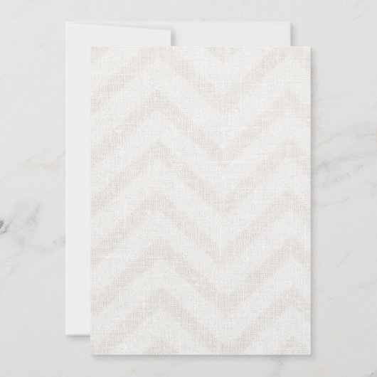 Burlap Chevron Faire-part de mariage (Dos)