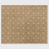 Burlap Christmas Stars Cadeaupapier (Vlak)