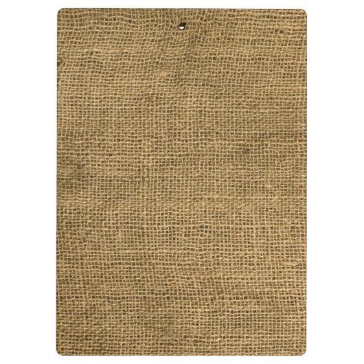 Burlap Country Lace Monogram Initiaal Clip Board Klembord (Achterkant)