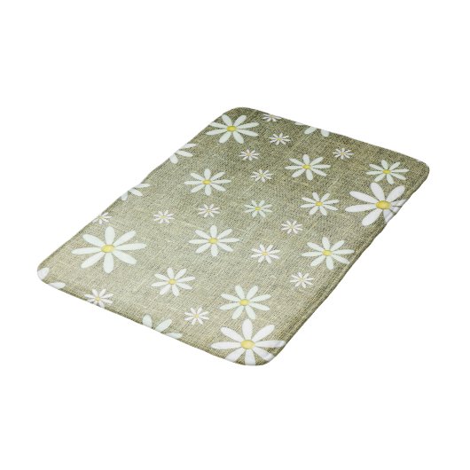 Burlap Daisy Badmat (Gekanteld)