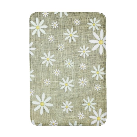 Burlap Daisy Badmat (Voorkant Verticaal)