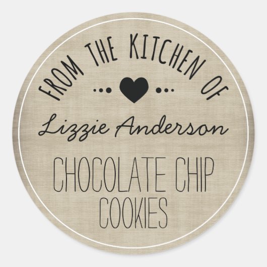 Burlap de la cuisine de la cuisine du Étiquette (Devant)