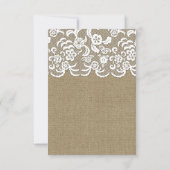 Burlap Dentelle Tournesol Mason Jar Mariage Cartes (Dos)