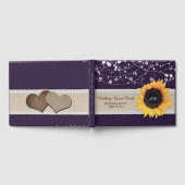 Burlap Dentelle violette tournesol Mariage livre d (Complet)