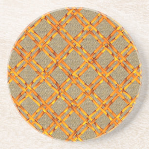 BURLAP-EN-BAMBOO ZANDSTEEN ONDERZETTER