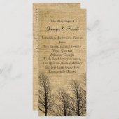 Burlap en Birch Posh trouwprogramma Programma (Voorkant / Achterkant)