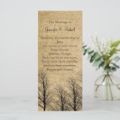 Burlap en Birch Posh trouwprogramma Programma (Staand voorkant)