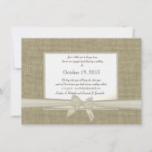 Burlap en Bow Sla de datum op Save The Date (Achterkant)