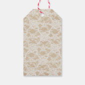 Burlap en Kant, Vrolijke Kerstmis Gepersonaliseerd Cadeaulabel (Achterkant)