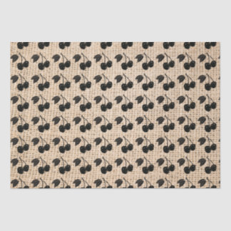Burlap en kersen tissuepapier