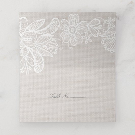 Burlap en Lace (Binnenkant ongevouwen)