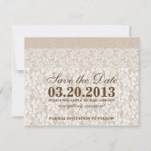 Burlap en Lace | Datum opslaan Save The Date (Voorkant)