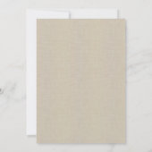 Burlap- en Lace Monogram Engagement Party nodigt u Kaart (Achterkant)