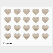Burlap en Lace Wedding Bedankt Sticker (Vel)