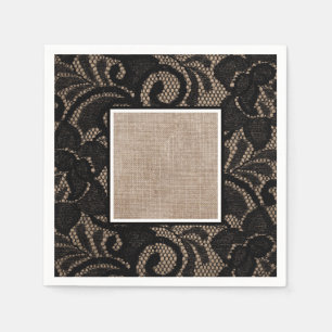 Burlap- en linnapkins servet