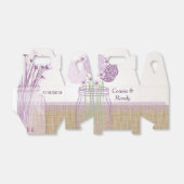 Burlap en Paarse Mason Jar Wedding Favor Box Bedankdoosjes (Uitgevouwen)