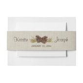 Burlap en Pinecones Uitnodigingen Wikkel (Voorkant Voorbeeld)