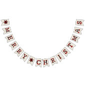 Burlap en plaid-kerst vlaggetjes (Alle)