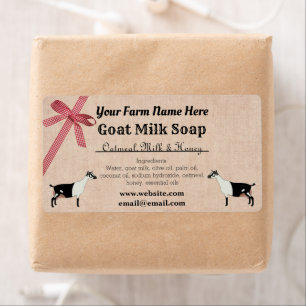 Burlap en Pset Goat Milk Soap Label - Alpine