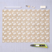 Burlap en witte kersen tissuepapier (Craft)