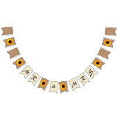 Burlap en Zonnebloemen Bruiloft Bunting Vlaggetjes (Alle)