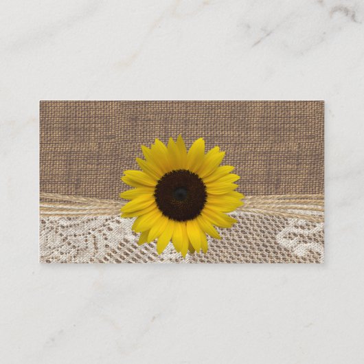 Burlap en zonnebloempitten informatiekaartje (Achterkant)