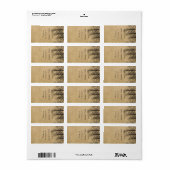 Burlap et Birch Posh Mariage Étiquette de lèvres (Feuille entière)