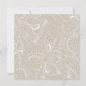 Burlap et dentelle Faire-part de mariage rustique (Dos)