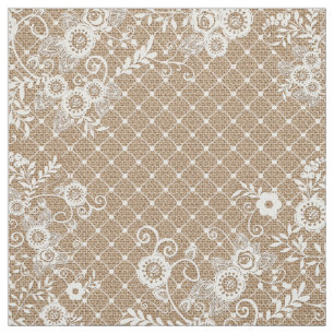 Burlap et dentelle Shabby Tissu chic