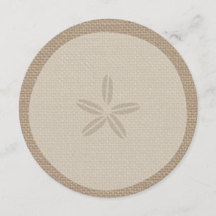 Burlap geïnspireerd rond de Zanddollaronde Kaart
