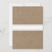 Burlap Geïnspireerd rond het bunting Wedding van R Kaart (Achterkant)