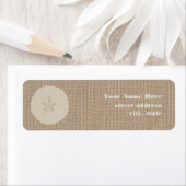 Burlap geïnspireerd zand dollar Adresetiketten Etiket (Insitu)