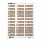 Burlap geïnspireerd zand dollar Adresetiketten Etiket (Full Sheet)