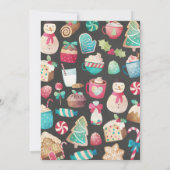 Burlap Gingerbread House Christmas Party Kaart (Achterkant)